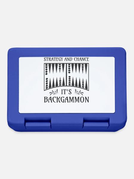 Backgammon Spiel - Brotdose - Royalblau
