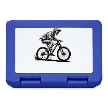 Mountainbike Fahrrad Biken Downhill Sport Abfahrt - Brotdose - Royalblau - Vorne