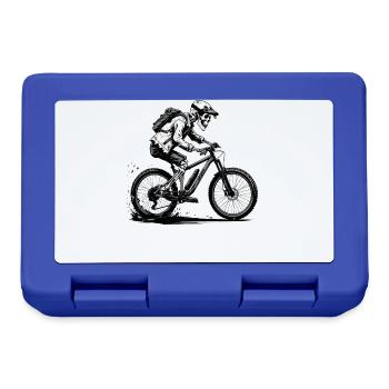 Mountainbike Fahrrad Biken Downhill Sport Abfahrt - Brotdose - Royalblau - Vorne