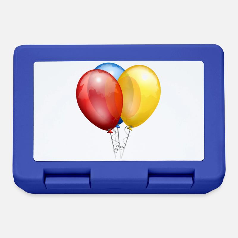 ballons - Boîte à goûter - bleu royal