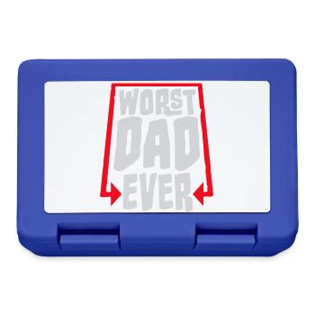 Worst Dad Ever Lustig Sarkastisch Vatertag Papa - Brotdose - Royalblau - Vorne