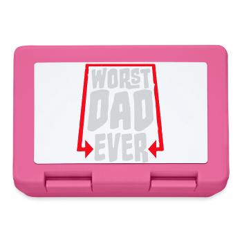 Worst Dad Ever Funny Sarcastic Father's Day Dad - Lunchbox - pink - Front