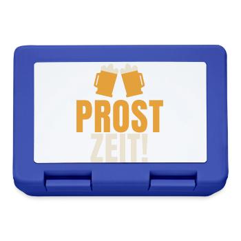 Prost Zeit lustiger Bier Spruch Feiern Geschenk - Brotdose - Royalblau - Vorne