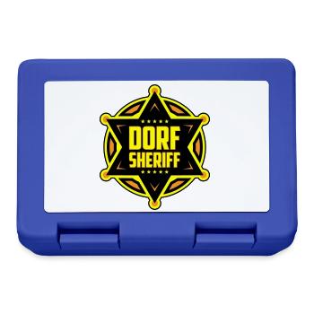 Farben änderbar | Dorf Sheriff - Brotdose - Royalblau - Vorne