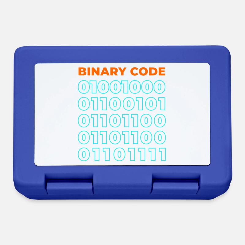 Binary code - Lunchbox - royal blue