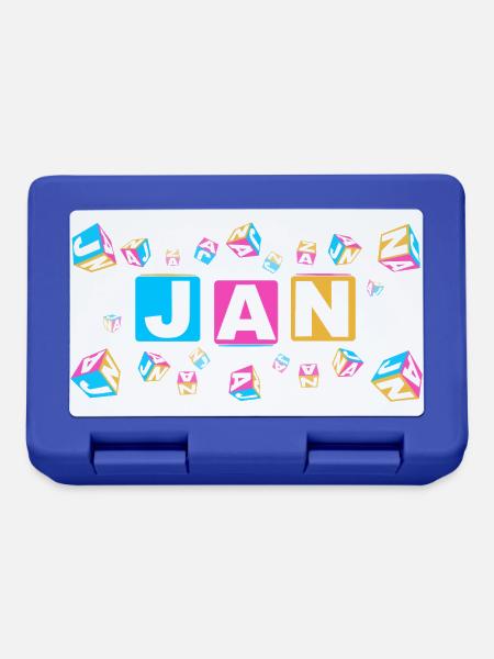 JAN colourful cubes - Brotdose - Royalblau