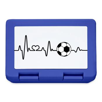 Football Fan Heartbeat Amour Footballeur EKG Drôle - Boîte à goûter - bleu royal - Devant