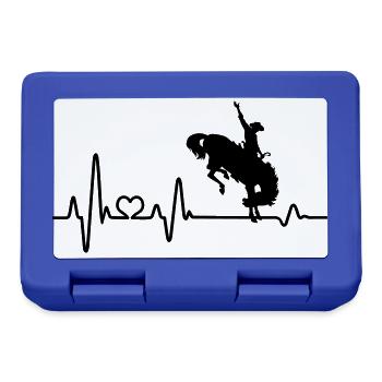 Horse heartbeat western riding western rider rodeo - Lunchbox - royal blue - Front