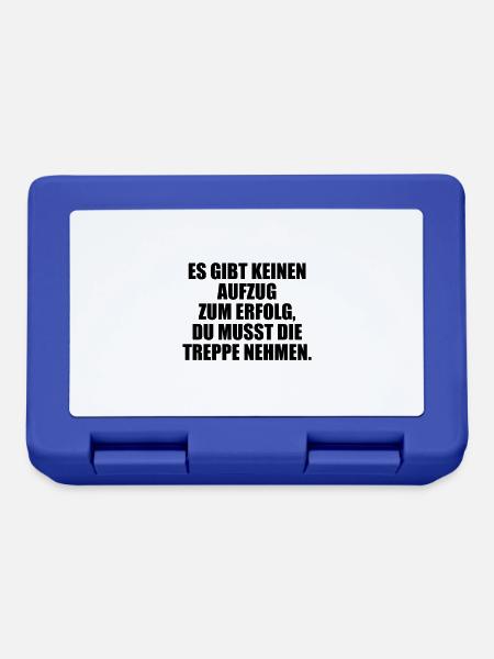 Keinen Aufzug zum Erfolg die Treppe nehmen Spruch - Brotdose - Royalblau