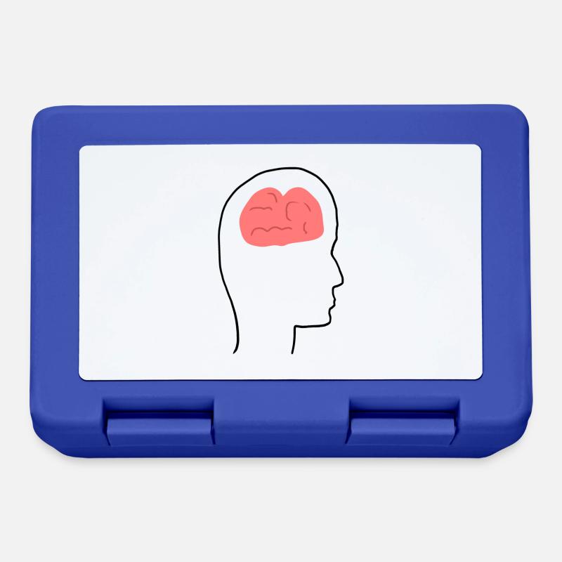 Head Profile People Side Brain Form - Lunchbox - royal blue