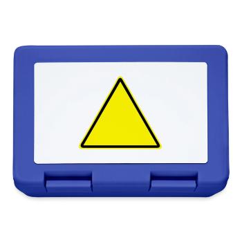 Warnschild Blanko - Brotdose - Royalblau - Vorne