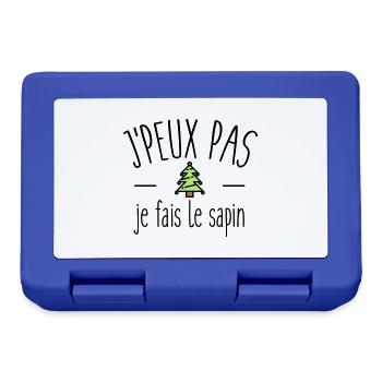 Je peux pas je fais le sapin - Boîte à goûter - bleu royal - Devant