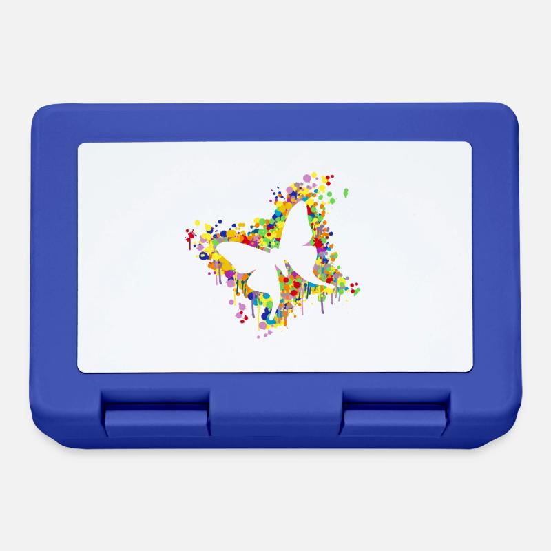 Schmetterling Splash - Brotdose - Royalblau