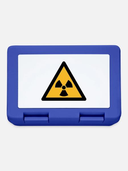 Gefahrensymbol - Radioaktivität (2-farbig) - Brotdose - Royalblau