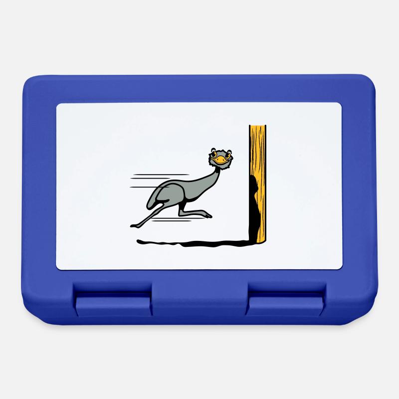 Lustig Emu Strauss rennen witzig comic Cool - Brotdose - Royalblau