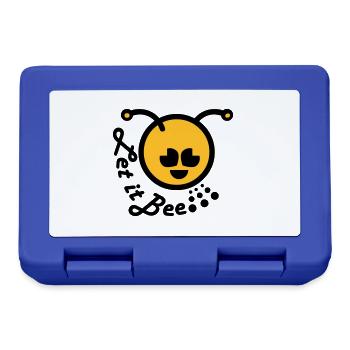 Let it bee happy emoticon - Lunchbox - royal blue - Front
