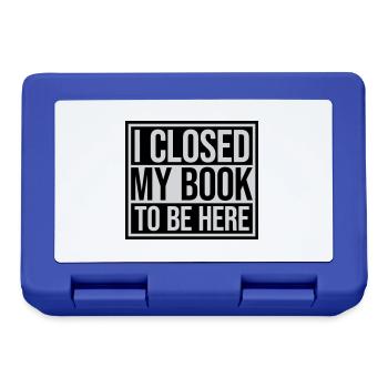 I closed my book - Lunchbox - royal blue - Front