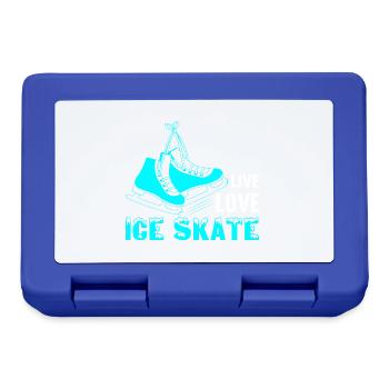 Live Love Ice Skate Figure Skater Ice Skating - Brotdose - Royalblau - Vorne