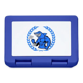 shark hai bodybuilding Hantel - Brotdose - Royalblau - Vorne
