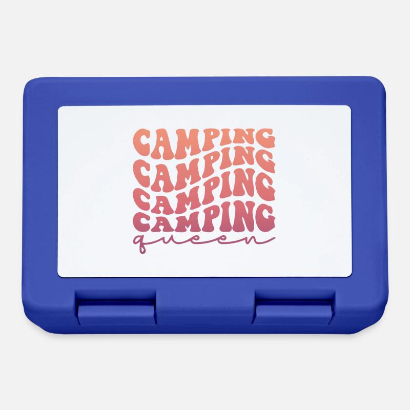 Camping Camping Camping Queen - Brotdose - Royalblau