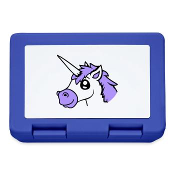 licorne sourit assez sympathique cheval de dessin animé - Boîte à goûter - bleu royal - Devant