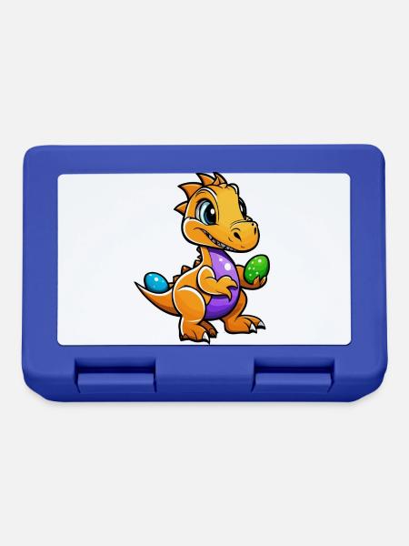 Dinosaurier Ostereier Ostern - Brotdose - Royalblau