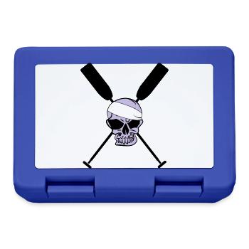 Totenkopf Paddel Ruder Kanu Drachenboot - Brotdose - Royalblau - Vorne