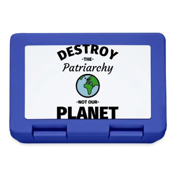 Feminisme Feminist - Destroy Patriarchy - Lunchbox - royal blue - Front