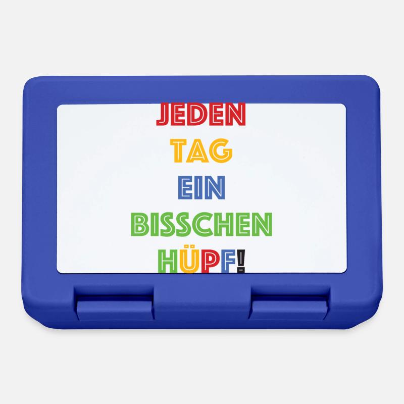 Jeden Tag ein bisschen Huepf - Brotdose - Royalblau