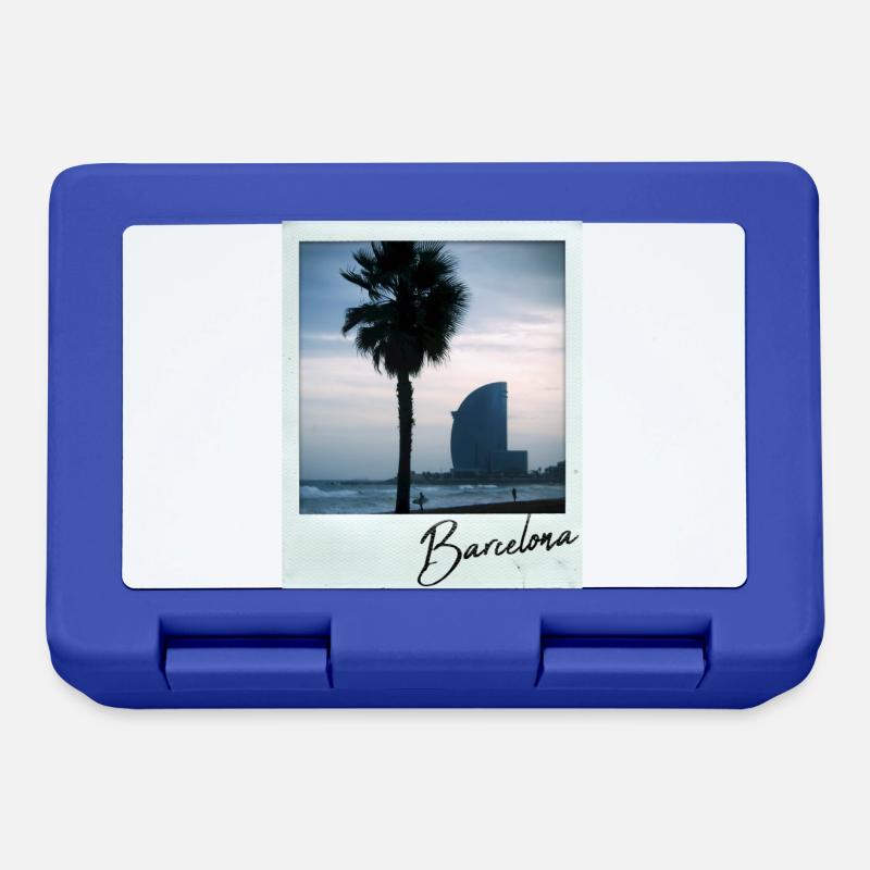 Plage de Barcelone - Boîte à goûter - bleu royal
