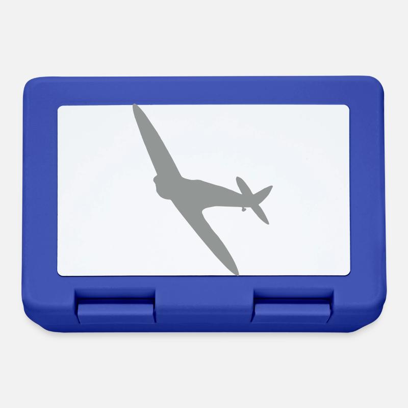 Spitfire-Silhouette - Brotdose - Royalblau