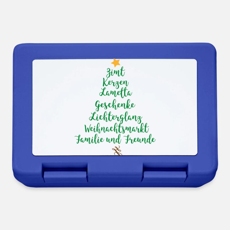 Weihnachten - Brotdose - Royalblau