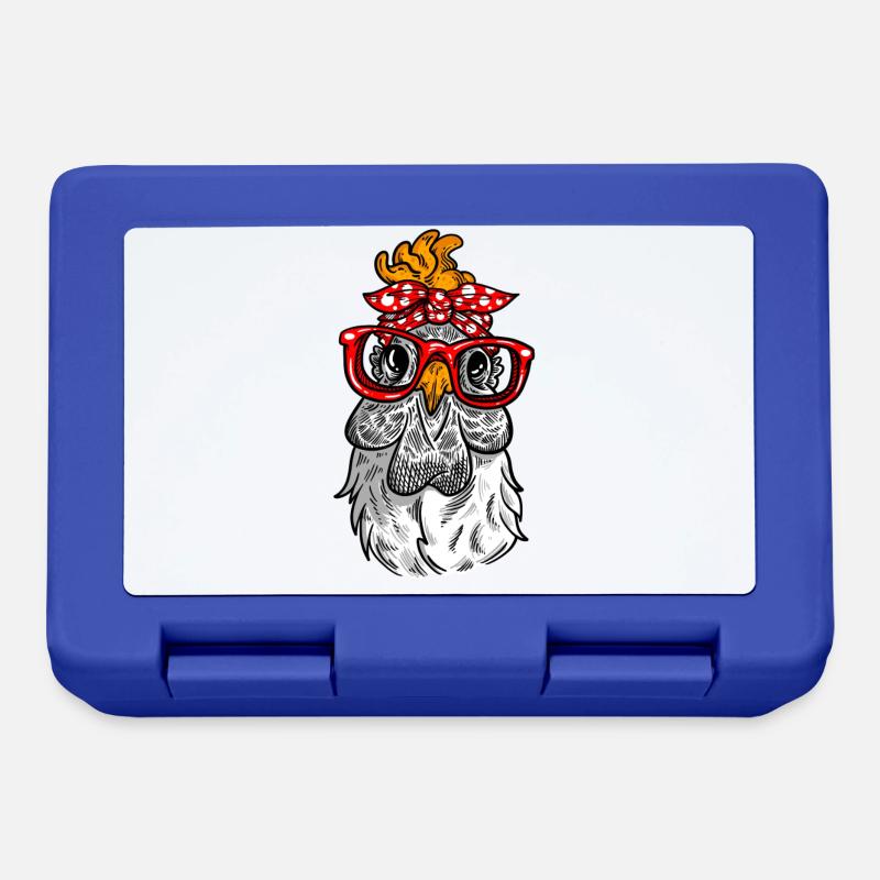 Mutter Huhn retro Henne Design - Brotdose - Royalblau