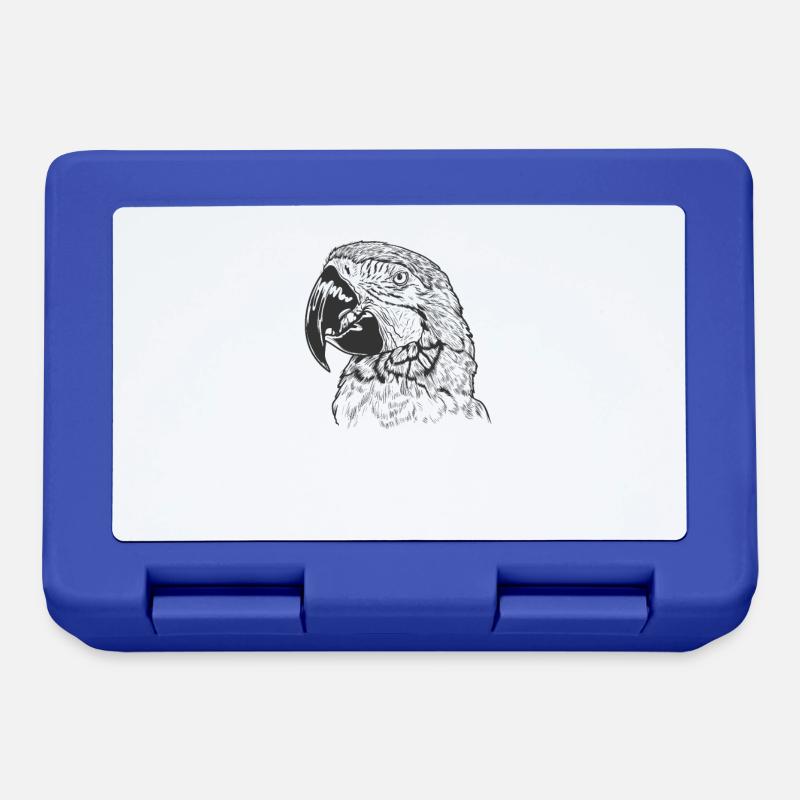 Perroquet de profil Animal Oiseau - Boîte à goûter - bleu royal
