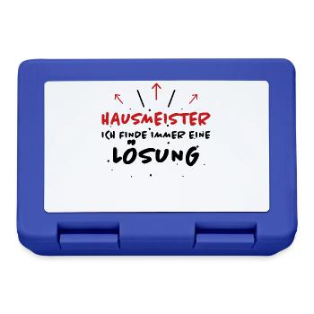 Hausmeister Spruch Lustiges Hausmeister Geschenk - Brotdose - Royalblau - Vorne