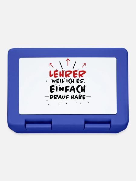 Lehrer Spruch Unterricht Lustiges Lehrer Geschenk - Brotdose - Royalblau