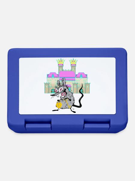 Schloss Märchen Ratte Mittelalter Nager Burg Kind - Brotdose - Royalblau