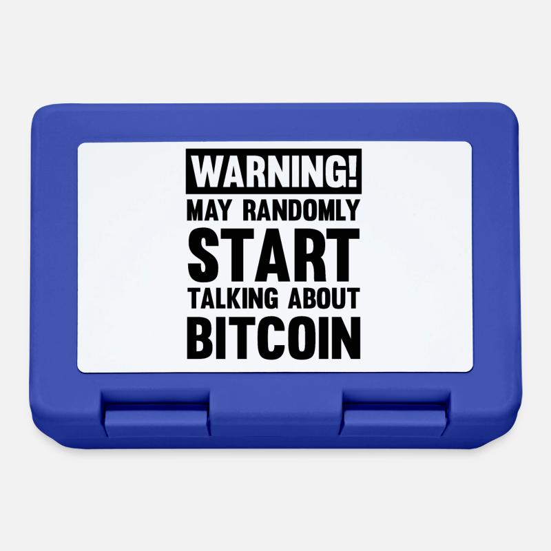 warning bitcoin - Lunchbox - royal blue