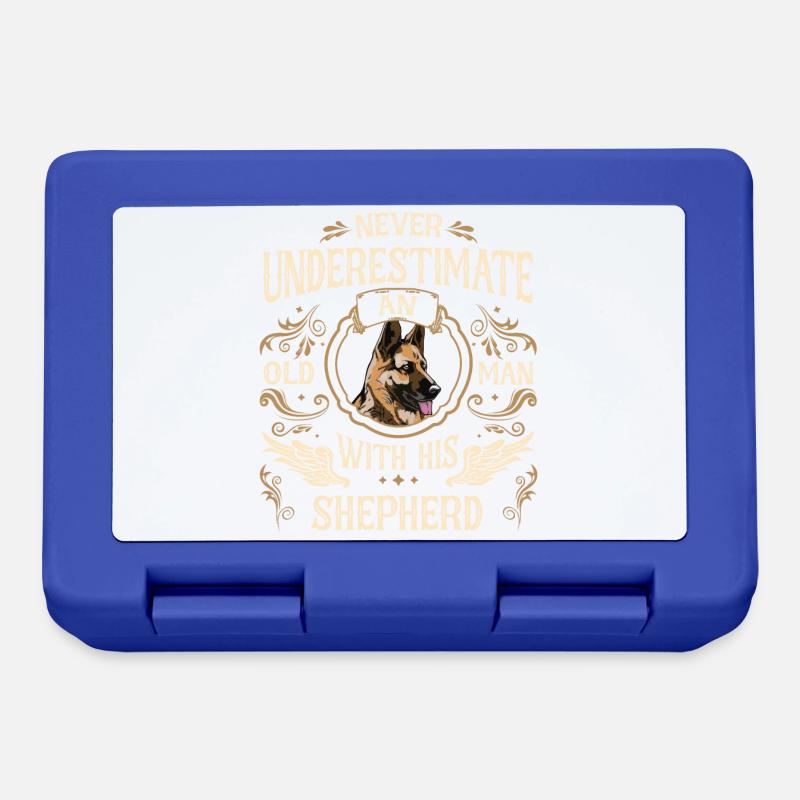 Deutscher Schäferhund Hund - Brotdose - Royalblau