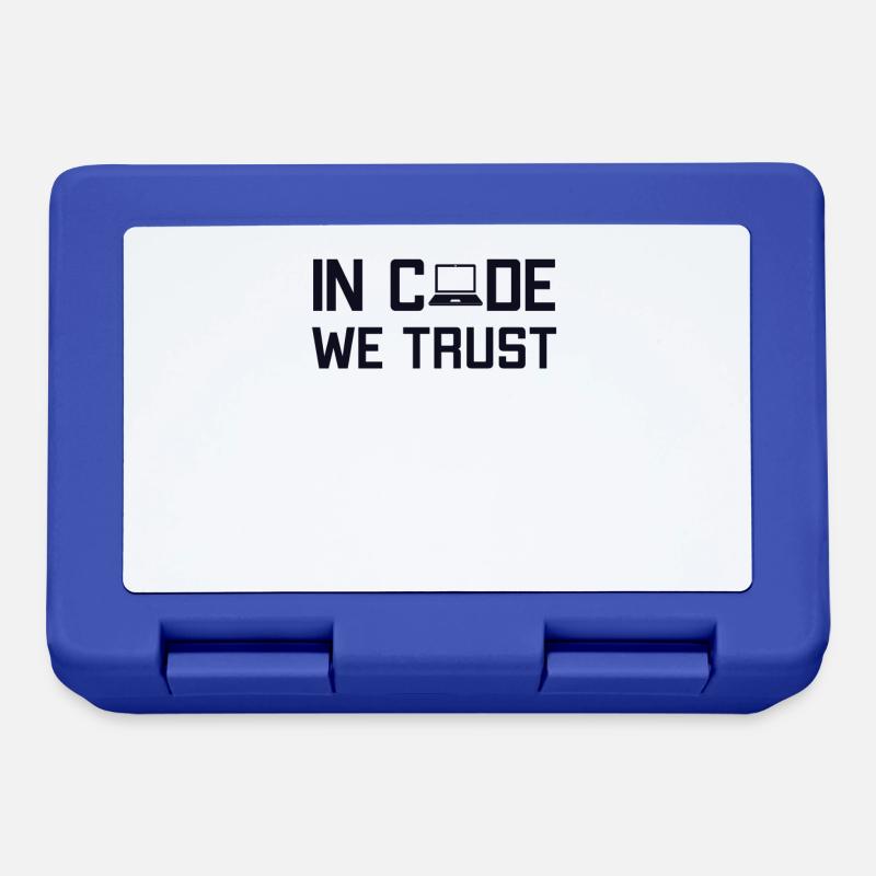 In Code We Trust Ingénieur logiciel Développeur - Boîte à goûter - bleu royal