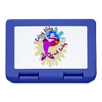 Every Body Is A Beach Body mermaid body positivity - Lunchbox - royal blue - Front