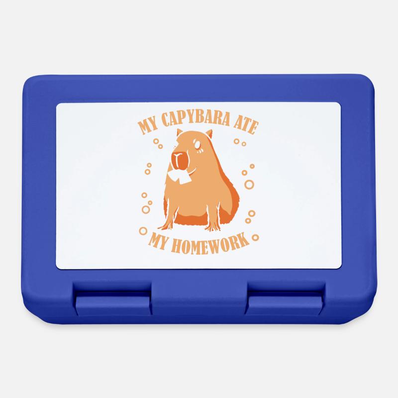 Capybara Nagetier Tier - Brotdose - Royalblau