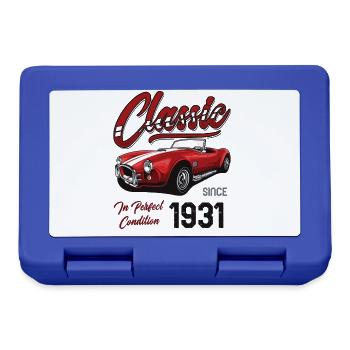 Je ne suis pas vieux Je suis une voiture classique vintage née en 1931 - Boîte à goûter - bleu royal - Devant