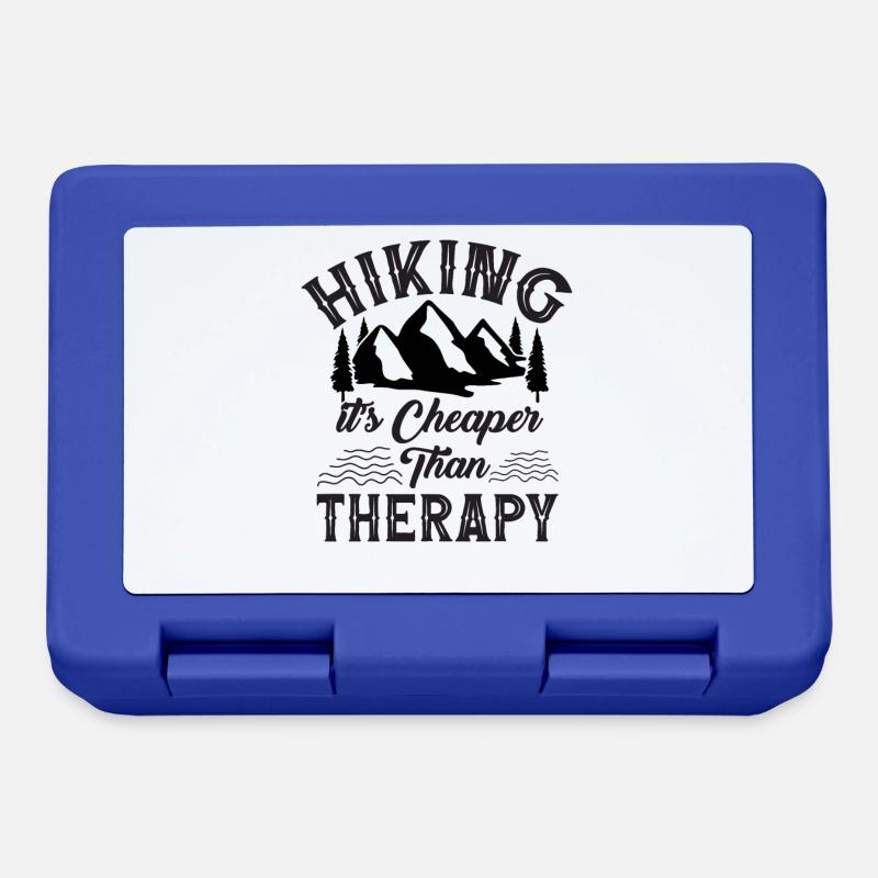 Hiking is cheaper than therapy - Lunchbox - royal blue