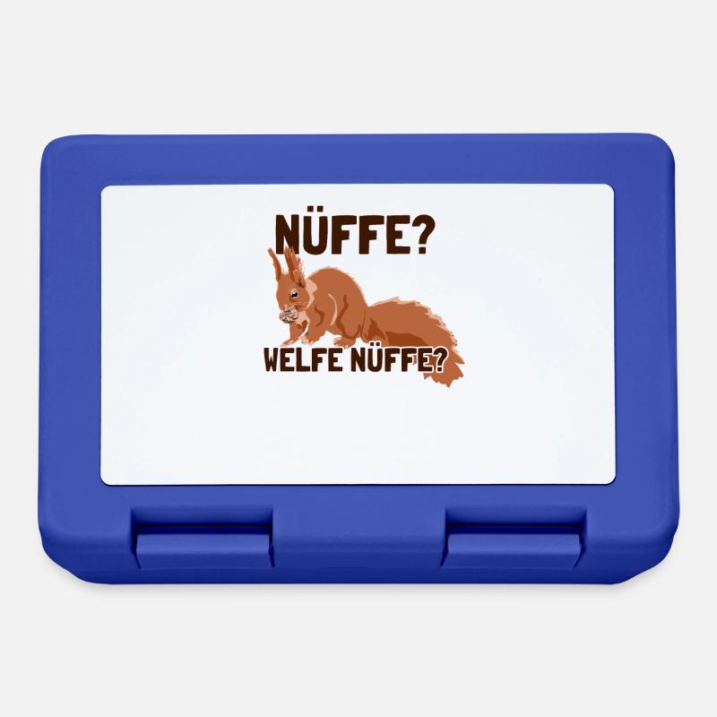 Nüffe Welfe Nüffe Grauhörnchen Squirrel - Brotdose - Royalblau