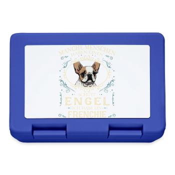 Französische Bulldogge Frenchie Hund - Brotdose - Royalblau - Vorne