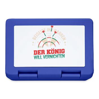 Dart Darts Dartspieler Dartsport - Brotdose - Royalblau - Vorne
