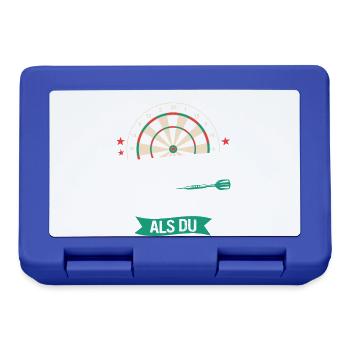 Dart Darts Dartspieler Dartsport - Brotdose - Royalblau - Vorne