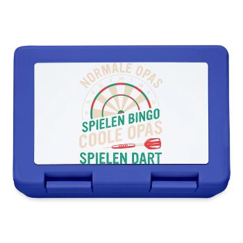 Dart Darts Dartspieler Dartsport - Brotdose - Royalblau - Vorne