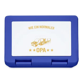 Camping Wohnwagen Camper - Brotdose - Royalblau - Vorne